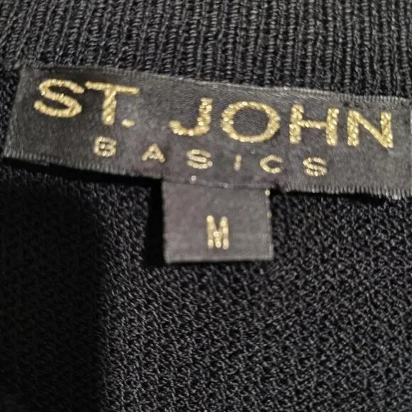 ST JOHN KNIT BLACK 2 PIECE WOMENS' SUIT. ELEGANT. - Picture 3 of 4